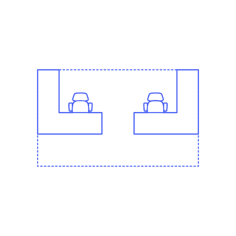 Layouts Private Offices Shared L Shape Center Silhouette Cutting Svg Files, Free Vectors File